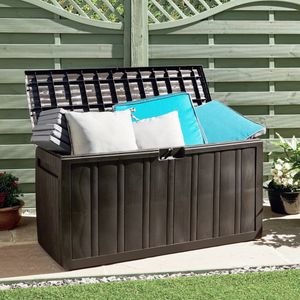 VidaXL Kussenbox 117x45,5x57,5 cm 270 l bruin