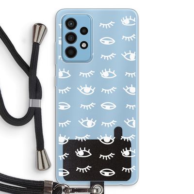 Eye pattern #3: Samsung Galaxy A52 Transparant Hoesje met koord