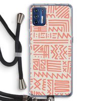 Marrakech Pink: Motorola Moto G9 Plus Transparant Hoesje met koord