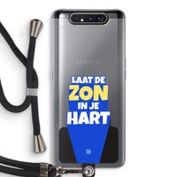 Laat de zon in je hart: Samsung Galaxy A80 Transparant Hoesje met koord