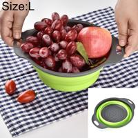 Creatieve vouwen groenten fruit opslag mand organisator drain mand L grootte: 29.5 * 23.5 * 10cm (groen)