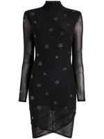 Cinq A Sept robe courte Marlene à étoiles imprimées - Noir