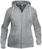 Clique 021035 Basic Hoody Full zip ladies - Grijsmelange - L