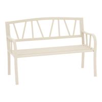 Hesperide Tuinbank - beige - metaal - 127 x 61 x 86 cm - 3 zits