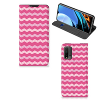 Xiaomi Poco M3 | Redmi 9T Hoesje met Magneet Waves Pink