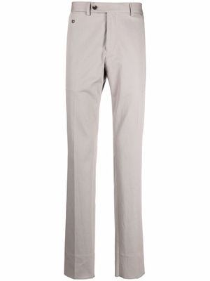 Ferragamo pantalon droit à taille mi-haute - Gris