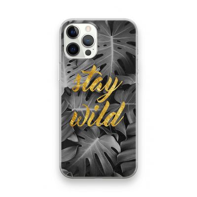 Stay wild: iPhone 12 Pro Transparant Hoesje