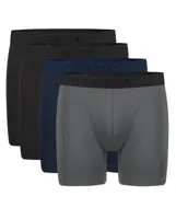 4-Pack Bamboe Heren Long boxershorts - 32389 - Mannen onderbroek met lange pijpjes - Tegen schurende benen - S | Heren boxershort - Onderbroek heren