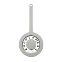 Nature Buitenthermometer - rond - grijs - aluminium - 7,2 x 16 cm - thumbnail