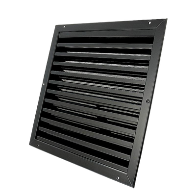 Buitenmuurrooster Aluminium (lxh) 400x400mm - Zwart