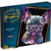 Creatieve vrijetijdsset - LANSAY - Sequins collectie - Pop art hond - Vanaf 14 jaar