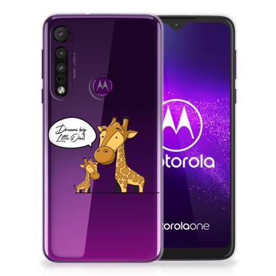 Motorola One Macro Telefoonhoesje met Naam Giraffe Motorola One Macro Telefoonhoesje met Naam Giraffe