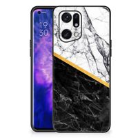 OPPO Find X5 Pro Marmeren Print Telefoonhoesje Marmer Wit Zwart - Origineel Cadeau Man