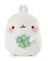 Molang Molang gevormd kussen met klaver - 30 x 23 cm