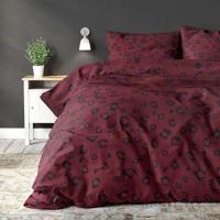 Dekbedovertrek Jaxx Dekbedovertrek - Lits-Jumeaux (240x220 Cm) - Bordeaux Polyester-katoen - Patroon - Sleeptime Elegance - Dekbed-Discounter.nl