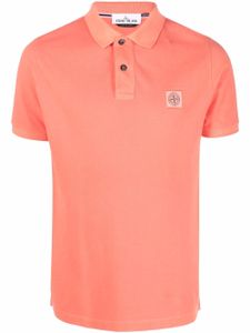 Stone Island polo à patch logo - Orange