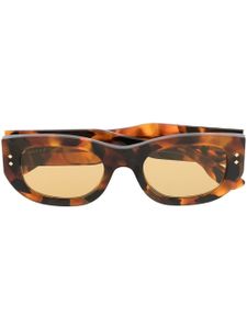 Gucci Eyewear lunettes de soleil à monture rectangulaire - Marron