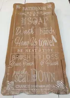 Outlet - Decoratiebord 'Bathroom rules' Outlet - Decoratiebord 'Bathroom rules'