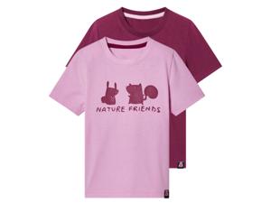 lupilu 2 kindersportshirts (98/104, Roze/rood)