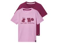lupilu 2 kindersportshirts (98/104, Roze/rood)