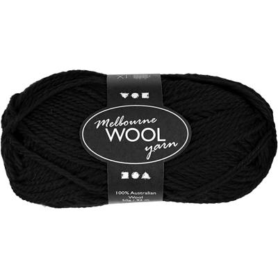 Creativ Company Melbourne wolgaren, l: 92 m, zwart, 50 gr/ 1 bol