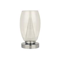 Searchlight Modern tafellampje Cyclone chroom met helder glas 97293-1CL - thumbnail