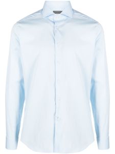 Corneliani chemise en coton à manches longues - Bleu