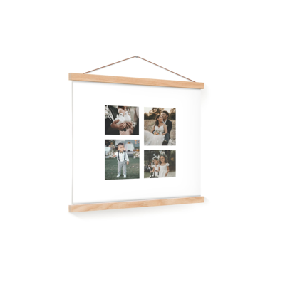 Gepersonaliseerde poster met houten posterhanger 40x40