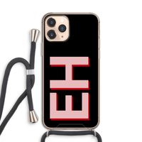 Monogram: iPhone 11 Pro Transparant Hoesje met koord