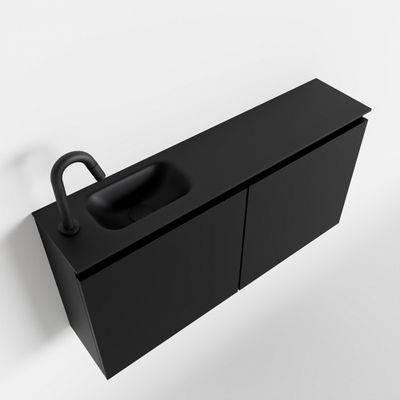 Toiletmeubel Mondiaz Ture | 100 cm | Meubelkleur Urban | Eden wastafel Urban Links | 1 kraangat