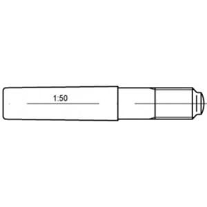 TOOLCRAFT TO-5437077 Conische pen 10 mm Staal 10 stuk(s)