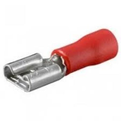 Doos a 100 schuif stekker plat vrouw rood
