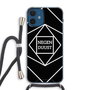 Negenduust geometrisch: iPhone 12 Transparant Hoesje met koord