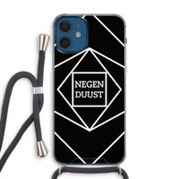 Negenduust geometrisch: iPhone 12 Transparant Hoesje met koord