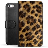 iPhone 5/5S/SE Premium Portemonnee Hoesje - Luipaard - thumbnail