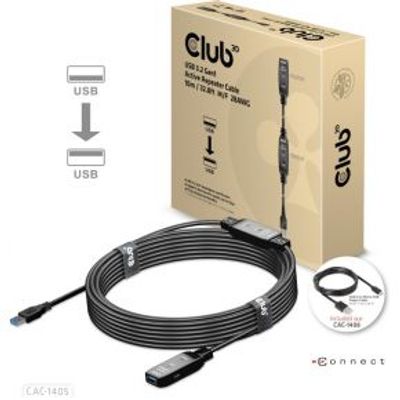 CLUB3D CAC-1405 USB-kabel 10 m USB 3.2 Gen 2 (3.1 Gen 2) USB A Zwart