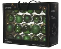 Kerstballen Glas Mix Groen 42st
