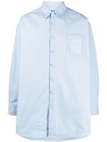 Raf Simons chemise à patch logo - Bleu