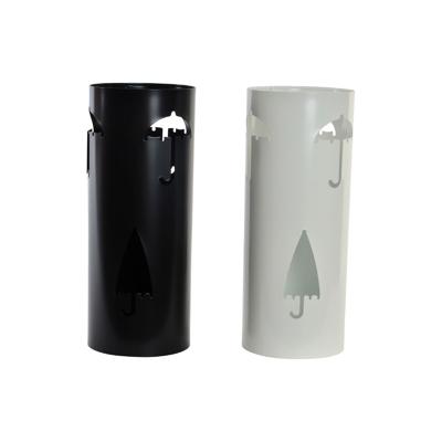 Paraplubak DKD Home Decor 19 x 47 cm Wit Zwart Staal Paraplubak 19 x 19 x 47 cm (2 Stuks)