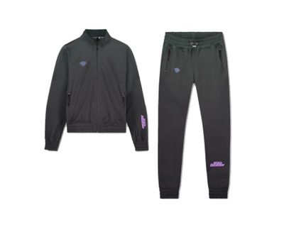 Black Bananas Invader Trainingspak Dames Black/Dark Green - Maat XS - Kleur: Zwart | Soccerfanshop