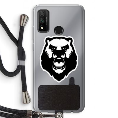 Angry Bear (white): Huawei P Smart (2020) Transparant Hoesje met koord