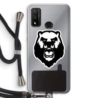 Angry Bear (white): Huawei P Smart (2020) Transparant Hoesje met koord