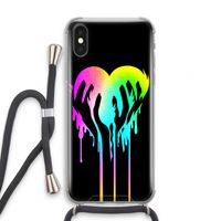 Hold My Heart: iPhone XS Transparant Hoesje met koord