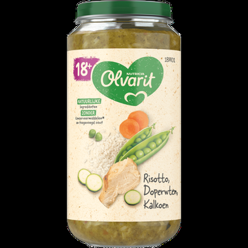 Olvarit 18+ Maanden Risotto Doperwten Kalkoen 250g bij Jumbo
