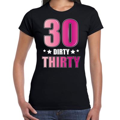 30 Dirty thirty - verjaardag fout cadeau t-shirt- 30 jaar - zwart - voor dames