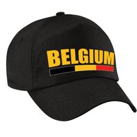 Belgium supporter pet / cap Belgie zwart kids