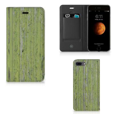 Apple iPhone 7 Plus | 8 Plus Book | Wallet Case | Green Wood