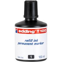 edding T100 navulinkt voor permanent markers â€“ zwart - 100ml - potje - thumbnail