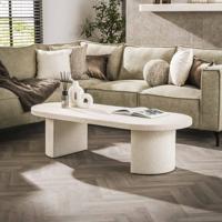 LifestyleFurn Ovale Salontafel 'Macie' Marmercomposiet, 150 x 65cm