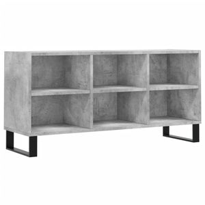 The Living Store TV-meubel Betongrijs - 103.5 x 30 x 50 cm - Bewerkt hout en ijzer